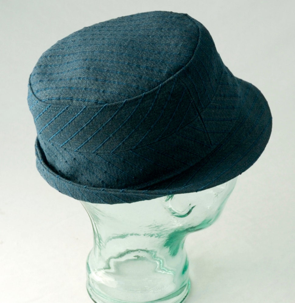 Blue Wool Fedora : Mens, Womens Hats - The Henley - L