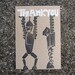 Robots Thank You Handprinted Linocut Card