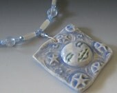 Moon Necklace -- Fantasy Jewelry With Moon Goddess Face Pendant