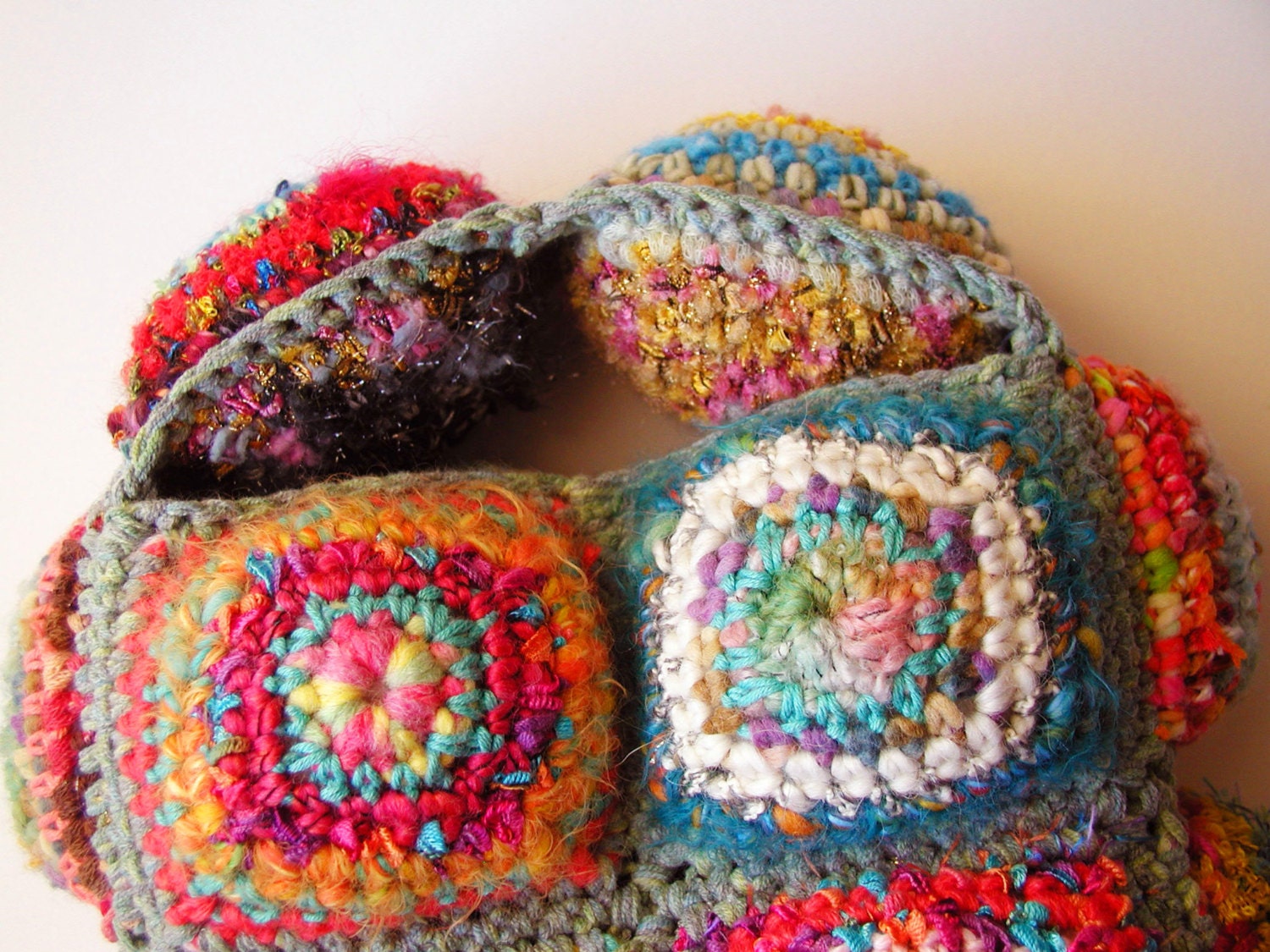 Funny Chic Mini Bag: mini handbag, multicolor in shades of blue, pink, red and green