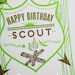 Happy Birthday Scout Letterpress Printed Camping Birthday Card