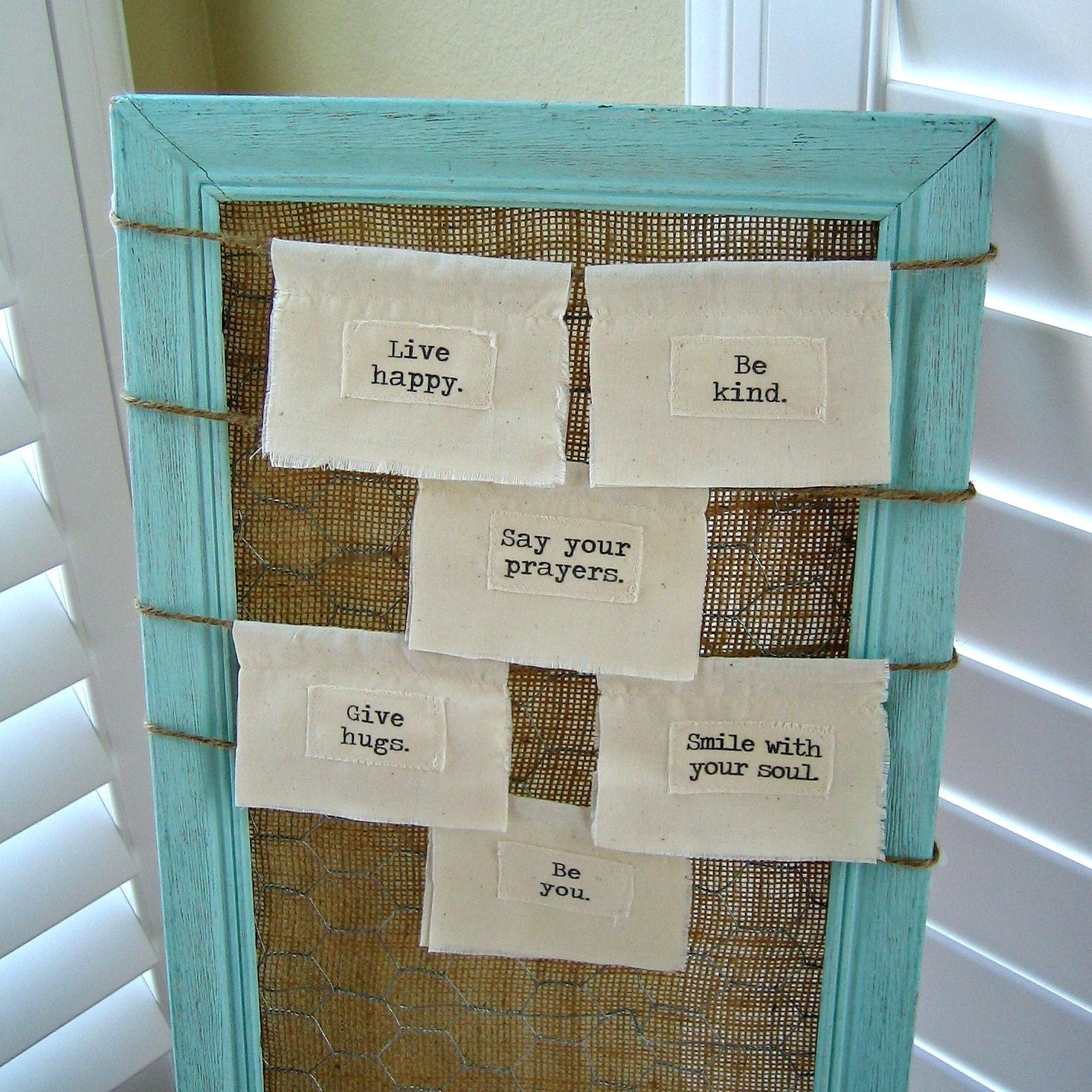 Prayer Flags, Inspirational Flags, Natural Muslin Flags,  Appliqued Flags, Fabric Pennant, Wall Hanging, Fabric Banner, Blessing Flags