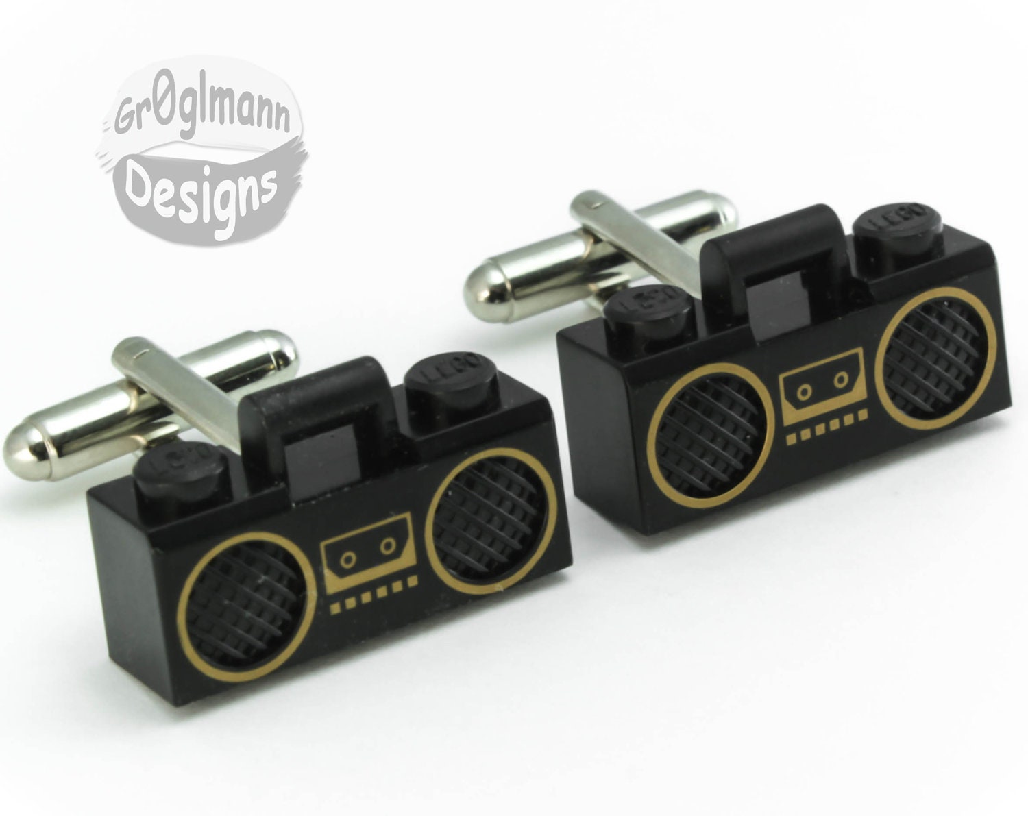 Boom Box / Stereo Cufflinks :) made with LEGO bricks
