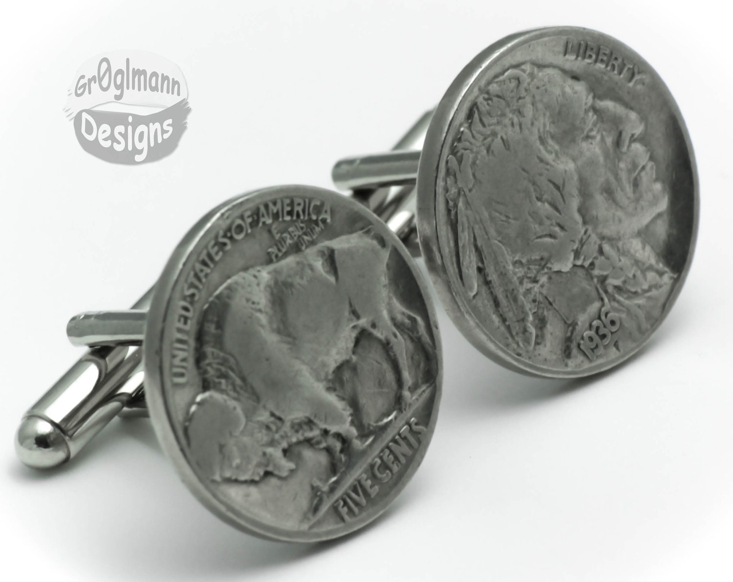Indian Head / Buffalo Nickel Cufflinks