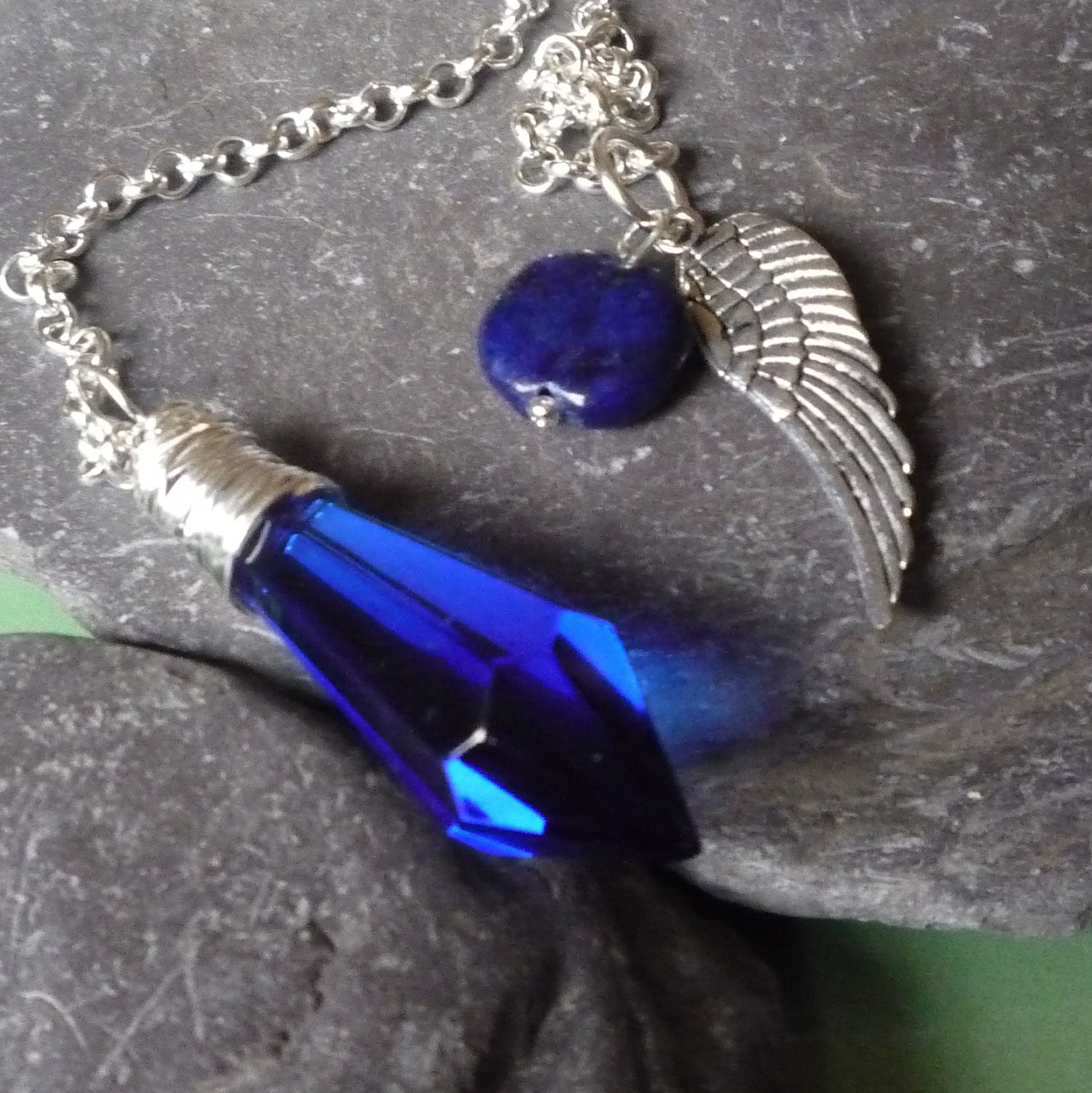 Pendulum Wicca Pagan Witch Ghost Hunt Swarovski Crystal Magickal Prism Divination
