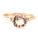 14K Rose Gold Morganite Ring Custom Gemstone Ring 14K White Yellow Rose Gold Fleur de Lis