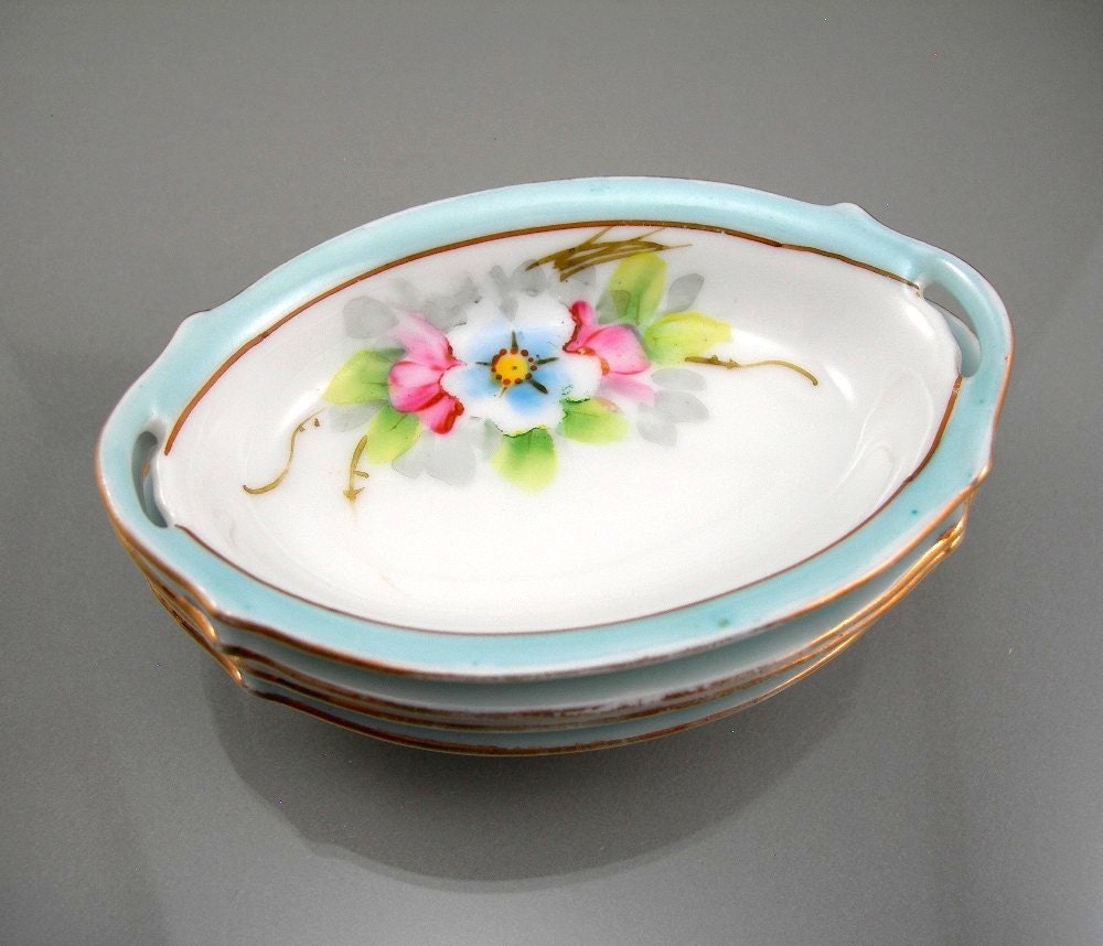 Japanese Sauce Salt Dishes Bowls Set of 4 by Meito China Vintage