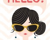 hello girl card