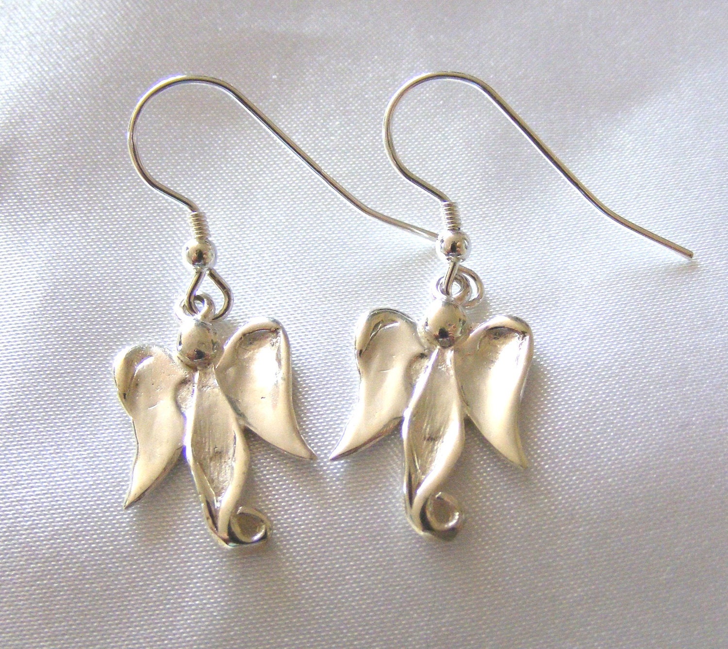 Brand New 'Peanut' Silver Angel Earrings - supporting P.C.D.
