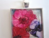 Anemone Pendant - flower pendant - polaroid pendant