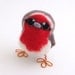 Needle Felted Bird Red Breasted Robin Baby Tweet