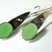 Silver and  Gold Green Apple Quartz earrings - Dangle Drop Earrings -Sterling Handmade jewellery- Silver and Stones