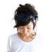 Tie Up Headscarf Black Floral
