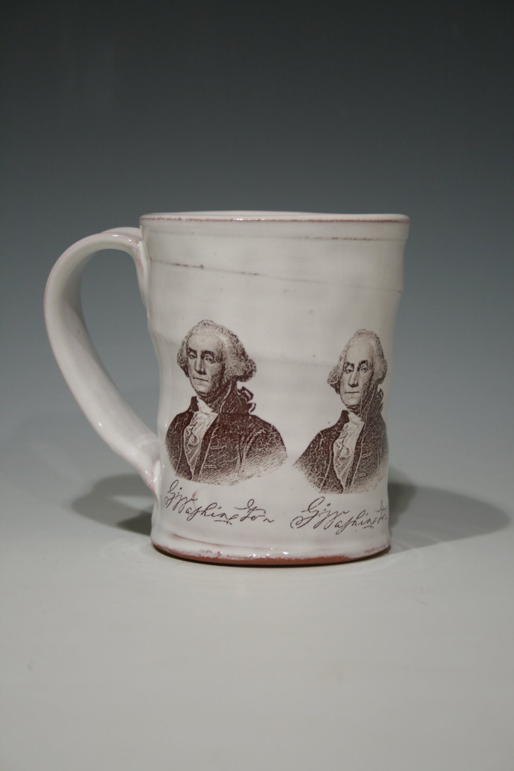 President George Washington Mug with white glaze
