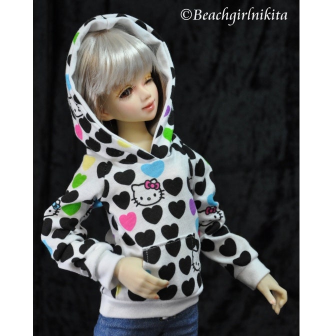 BJD Hearts CHOICE Knit Hoodie for MSD Dollfie Unoa