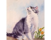 Custom Pet Portrait 8x10 Animal Watercolor Painting