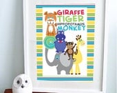 Zoo Animals Print