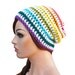 Crochet Slouch Rainbow Beanie- Ultimate Slacker Striped Beanie Hat- Pride