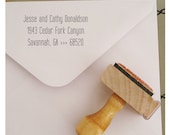 Custom Address Stamp - WOOD HANDLE - Jesse and Cathy Design