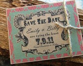 Save the date cards: rustic, country wedding awesomeness  - as seen in many magazines - deposit to begin