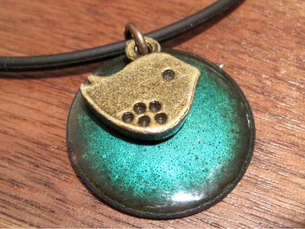 Blue Bird Necklace, Blue Bird Jewelry, Marine Blue Enamel Jewelry, Bird Pendant, Sapphire Blue Necklace