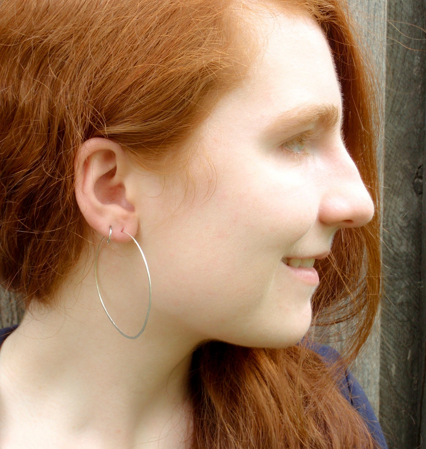 Argentium Sterling Silver Earring Hoops -  55mm and Non Tarnishing