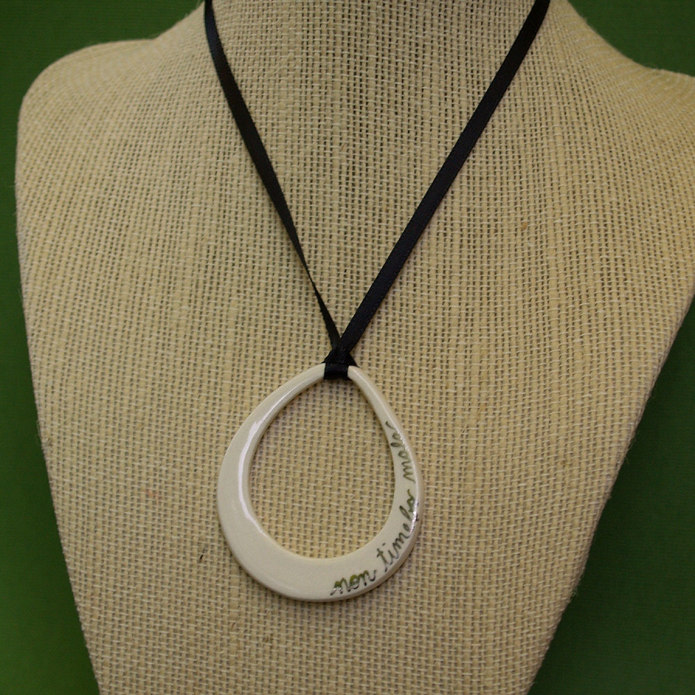 Fear No Evil - Large Ceramic Pendant