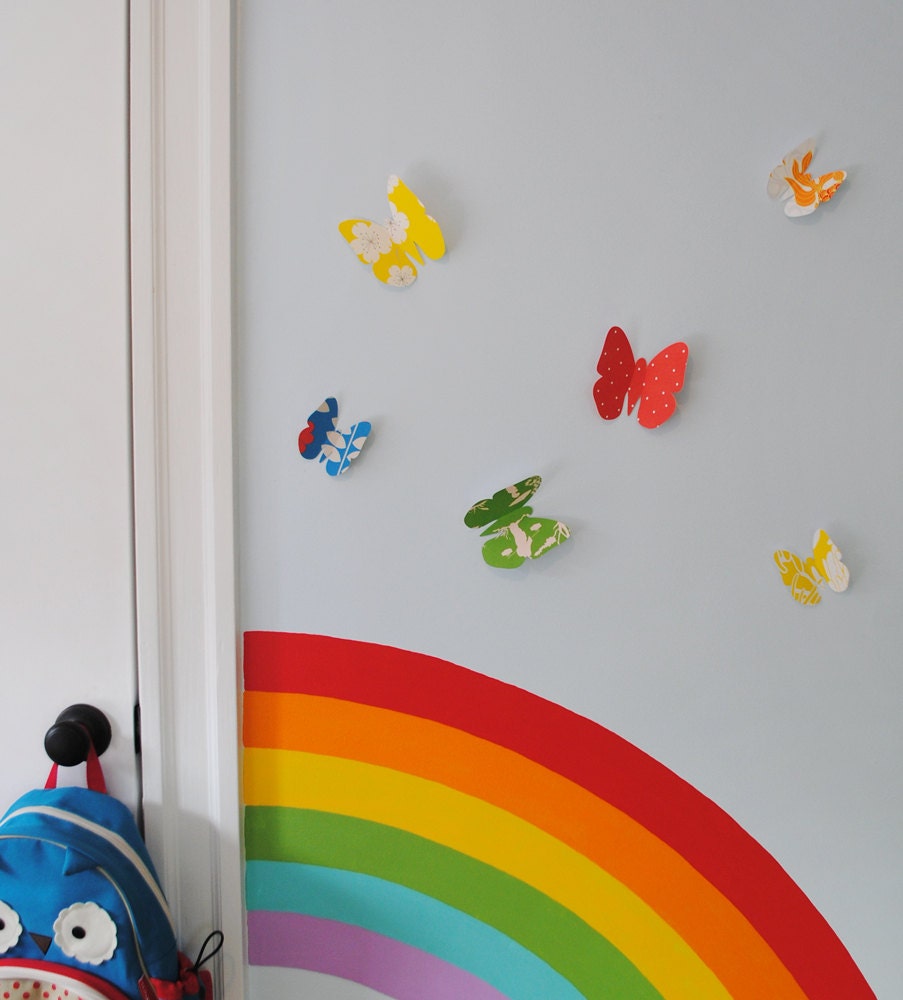 Butterfly Wall Art, butterflies, baby wall art, modern nursery art, custom wall art, paper butterflies, custom baby gift