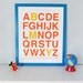 Modern Alphabet Print, kids wall art, name and birth date print, initials, baby print, nursery art, Helvetica font, CUSTOM, 16x20