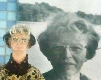 Writer Doll Lorine Niedecker Miniature Art Collectible Author