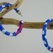 Hoop Earings in Blue, Fushia and White - Summer
