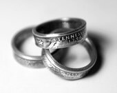 Handcrafted Ring made from a US Quarter - Tennessee - Pick your size