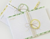 Printable and Editable Recipe Cards and Matching Gift Tags (PDF 4x6 or 3x5 double sided) - YELLOW and GREEN Dots