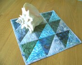 By The Sea - Batik Quilted Table Topper