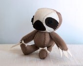 Sloth Plush Art Doll, Brady (Made to Order)