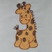 Giraffe Applique and Fill designs 4x4 and 5x7 hoop Machine Embroidery