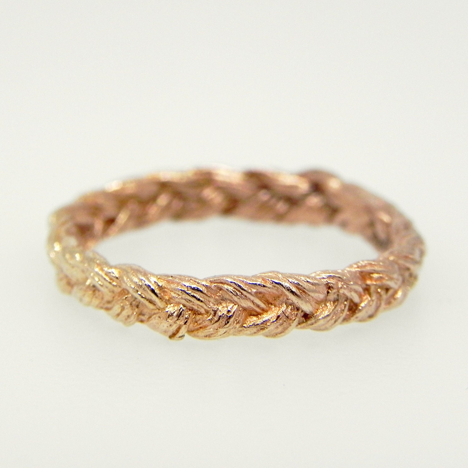 Braided Infinity Wedding Band: Rose Gold