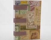 Vintage labels sketchbook, blank, handmade