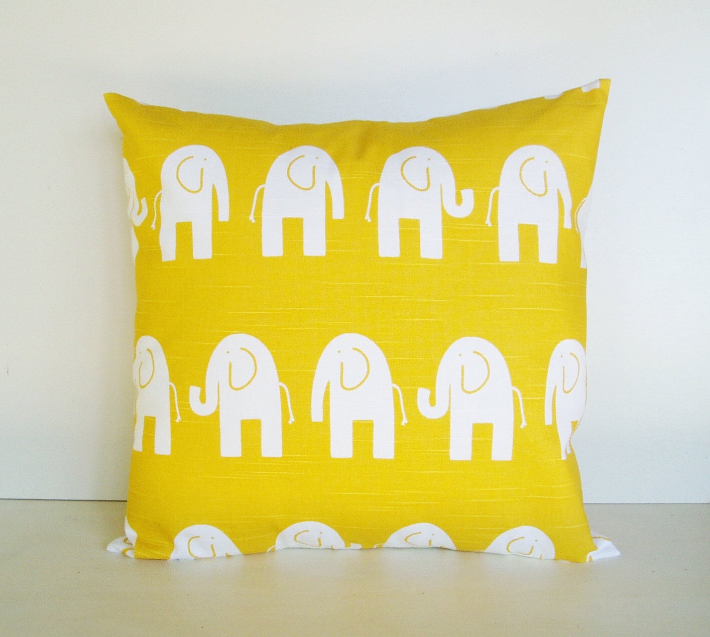Yellow Pillow Cover Decorative Pillows Ele by BlossomPillowCo