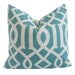 Free US Shipping-New Arrival-Indoor/Outdoor Decorative Designer Pillow Cover-18 inch-Imperial Trellis In Aqua