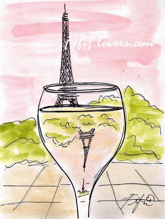 Parisian Pink Wine Sky