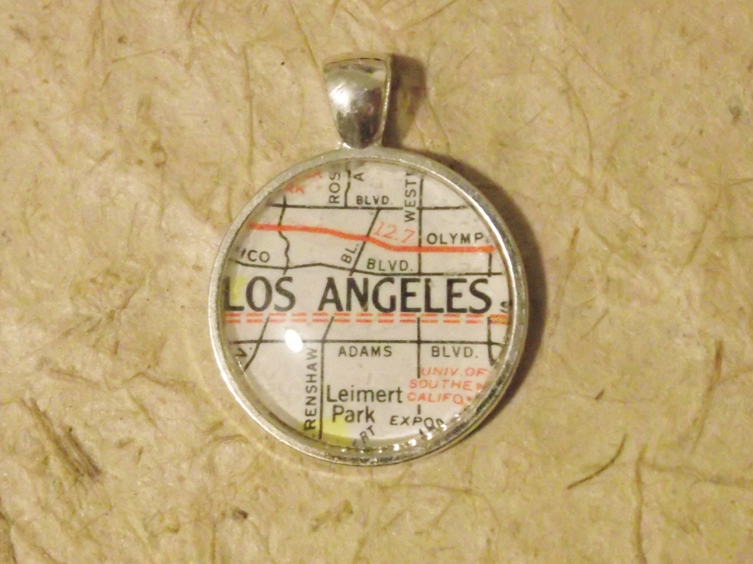 Los Angeles Roadmap Necklace Atlas Fashion California
