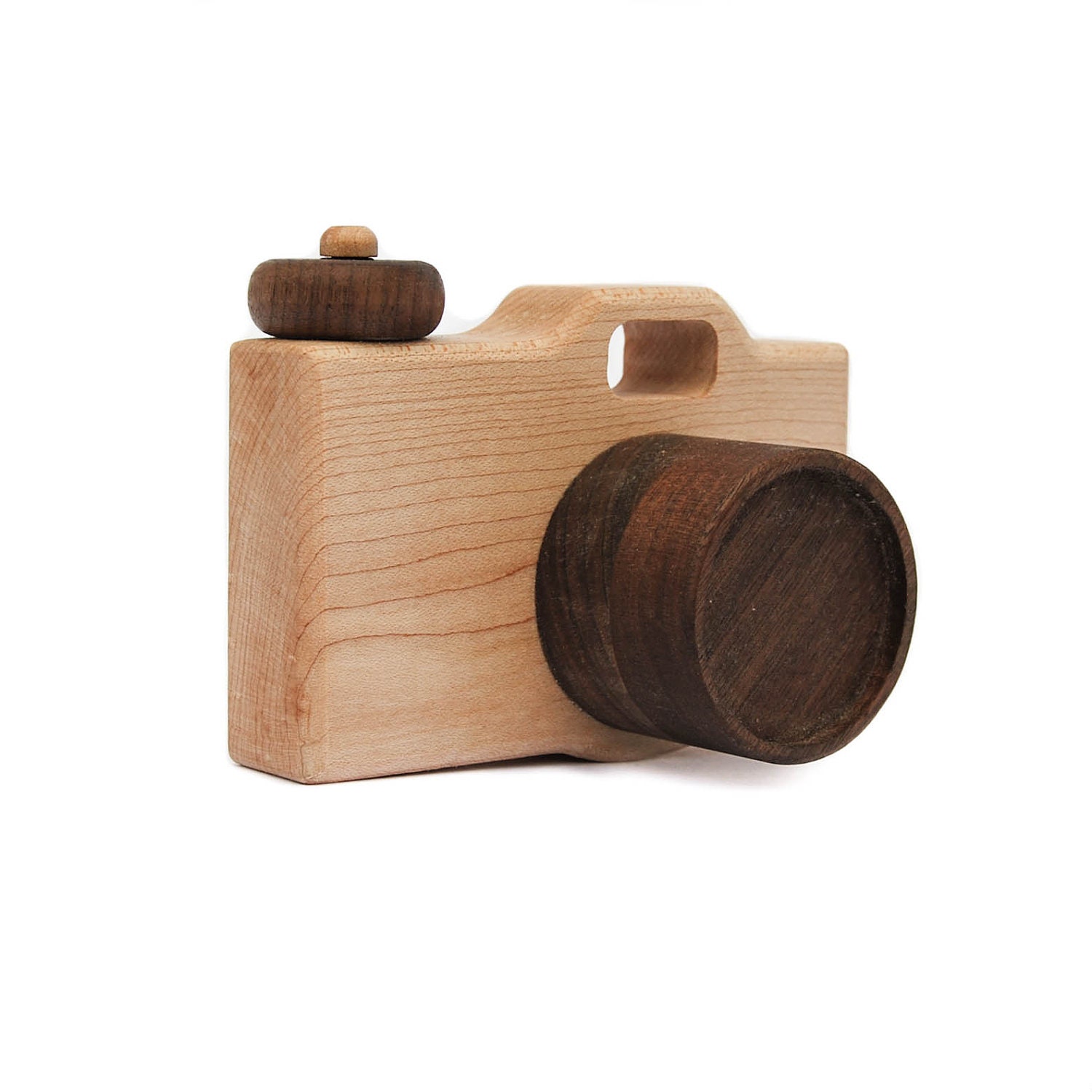 wooden toy camera, modern organic imagination toy
