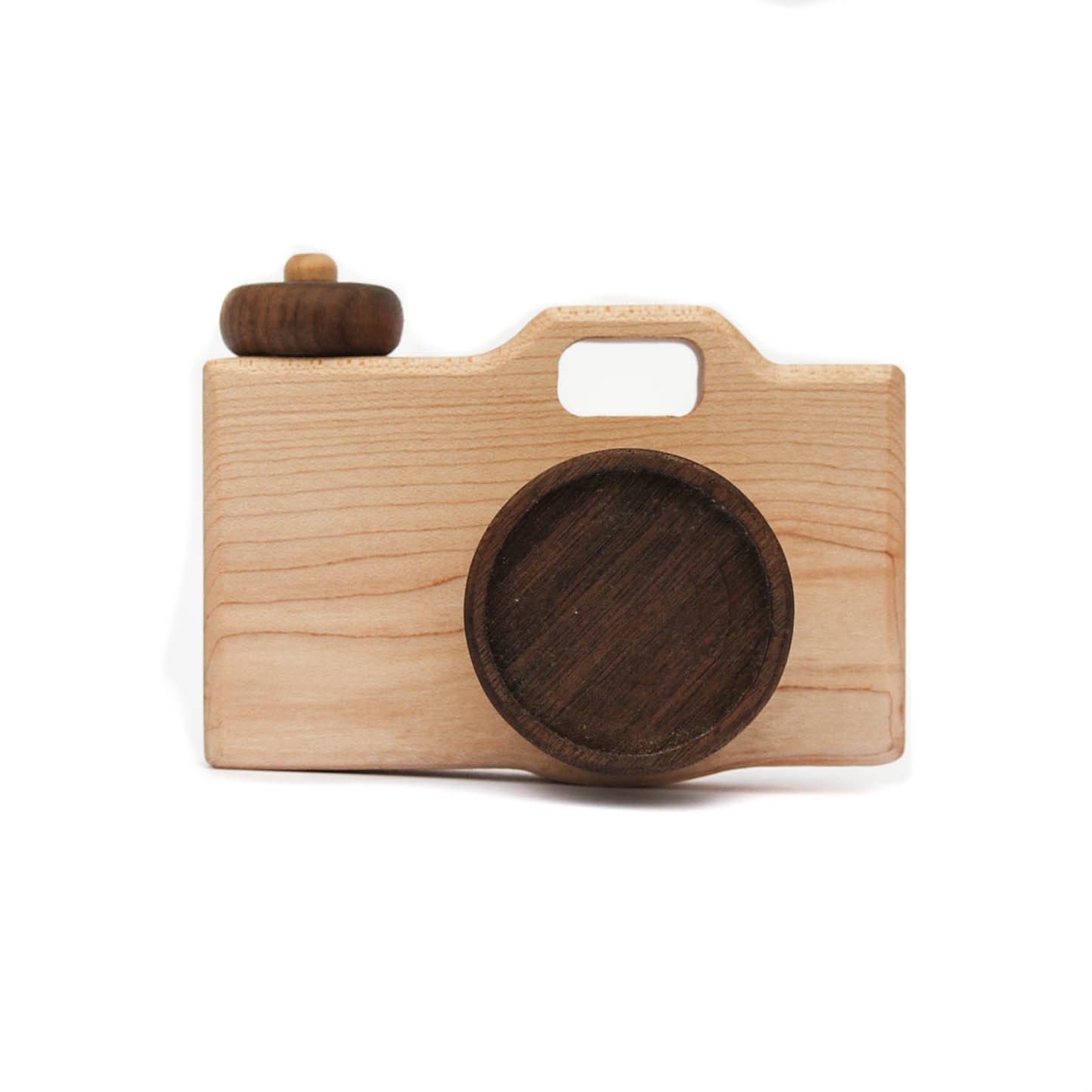 wooden toy camera, modern organic imagination toy