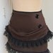Brown steampunk mini bustle skirt made to order