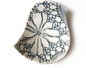 Handmade Blue Bird Bowl Cream Ceramic Pottery Candle holder Modern Cottage Chic Style Home Decoration