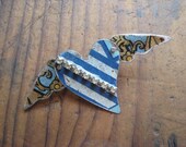 Vintage Heart & Wing Spice Tin Brooch, Recycled Metal, Gifts under 15, gifts for Her, Valentines Day