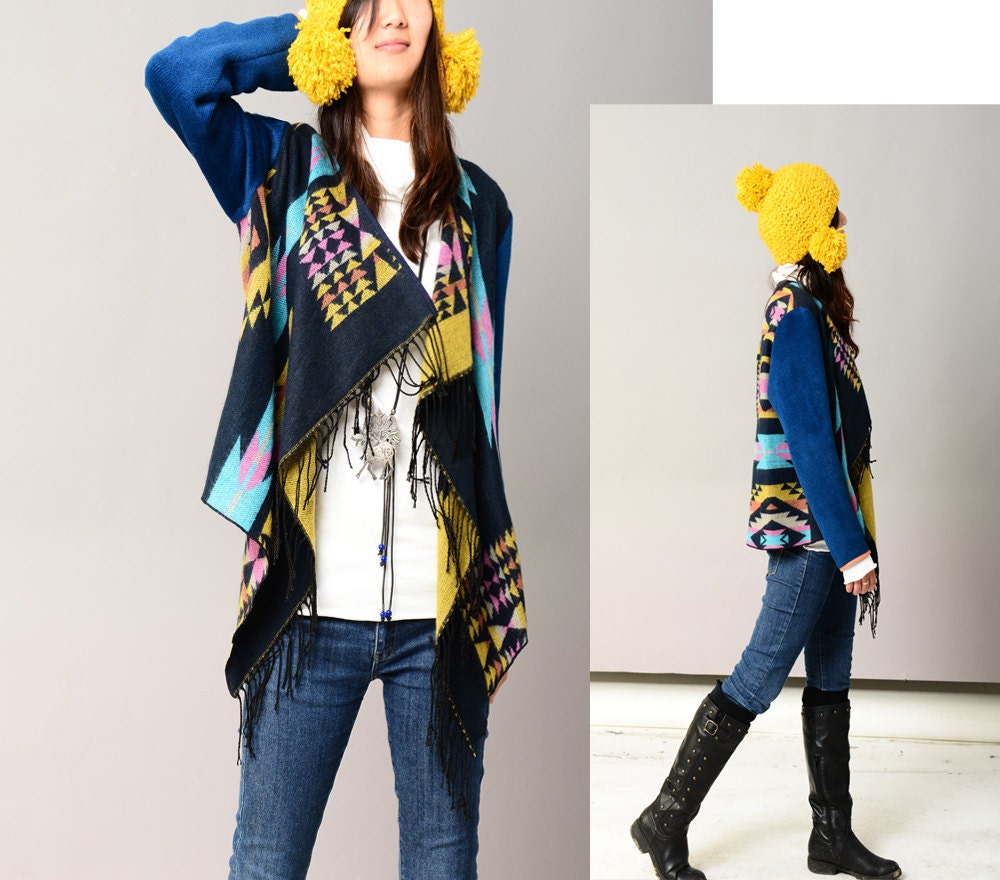 Kachina doll - cashmere shawl jacket (P1206)