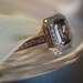 Reserved -1ct VS2 Asscher cut Cognac diamond ring 14k rose gold-1st payment