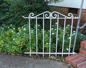 Antique Wrought Iron Gate Fragment Garden Decor French Country Farmhouse Architectural Salvage Iron Burgular Bars Restoration Hardware Style